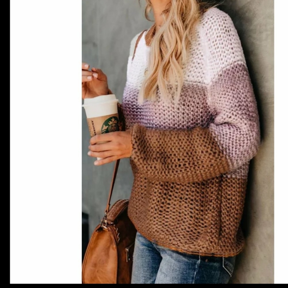COLORBLOCK KNIT SWEATER. DR